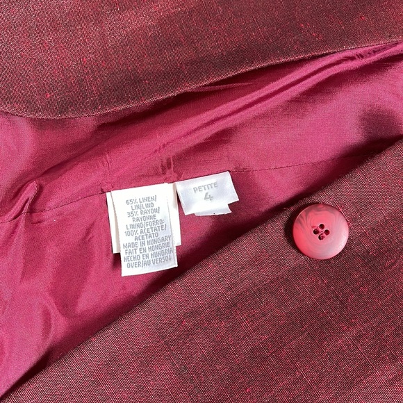 Liz Claiborne linen standing collar jacket - Picture 6 of 10